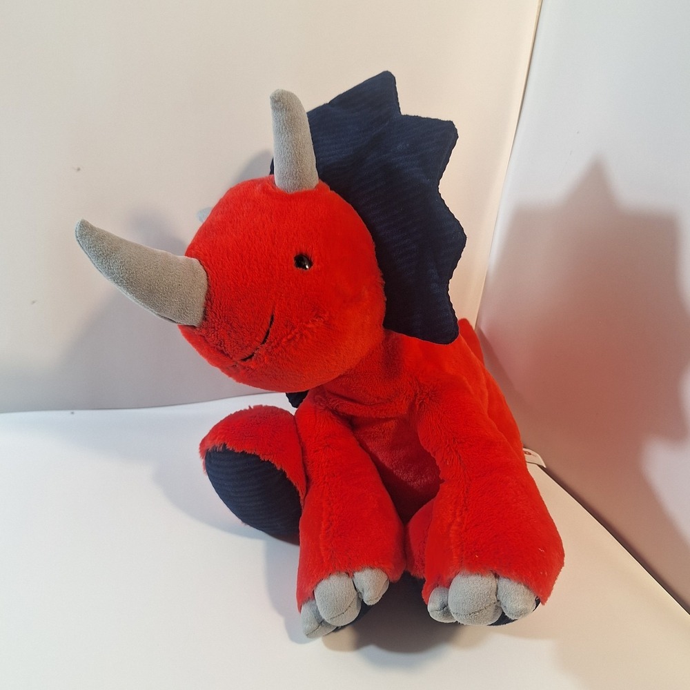 Gund Red Triceratops Dinosaur Plush Stuffed Animal Soft Toy 12"